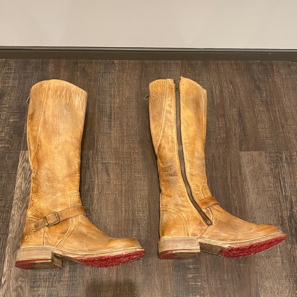 Bed Stu Shoes - Bed Stu Glaye Modern Riding Boot -Size 7 - Tan Rustic White -Excellent Condition